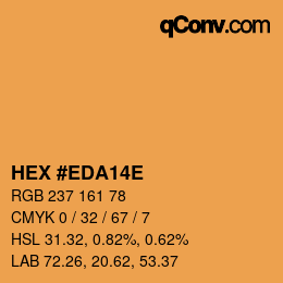 Color code: HEX #EDA14E | qconv.com