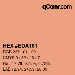 Color code: HEX #EDA181 | qconv.com