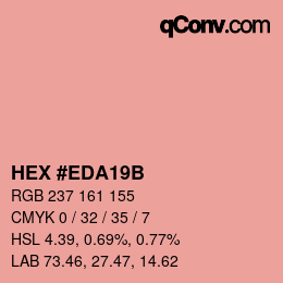 Color code: HEX #EDA19B | qconv.com