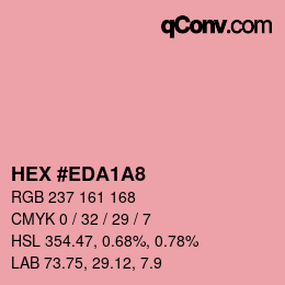 カラーコード: HEX #EDA1A8 | qconv.com