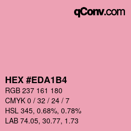 Color code: HEX #EDA1B4 | qconv.com