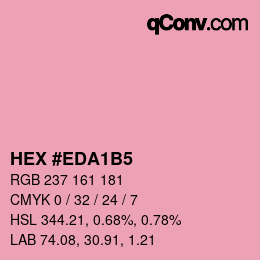 Color code: HEX #EDA1B5 | qconv.com