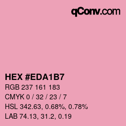 颜色代码: HEX #EDA1B7 | qconv.com