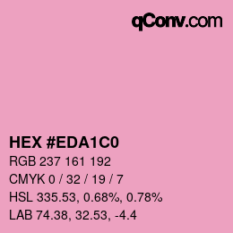 Color code: HEX #EDA1C0 | qconv.com
