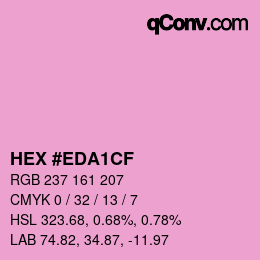 Color code: HEX #EDA1CF | qconv.com