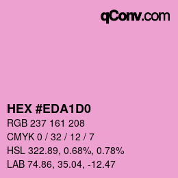 カラーコード: HEX #EDA1D0 | qconv.com