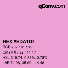 カラーコード: HEX #EDA1D4 | qconv.com