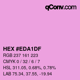 颜色代码: HEX #EDA1DF | qconv.com