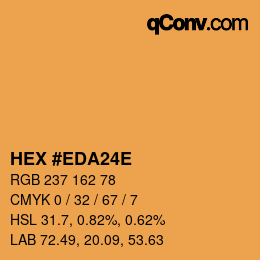 Color code: HEX #EDA24E | qconv.com