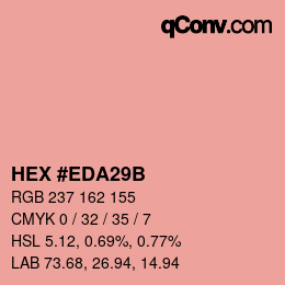 Color code: HEX #EDA29B | qconv.com