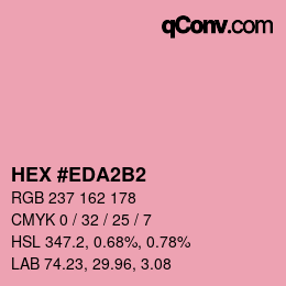 Color code: HEX #EDA2B2 | qconv.com