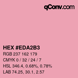 颜色代码: HEX #EDA2B3 | qconv.com