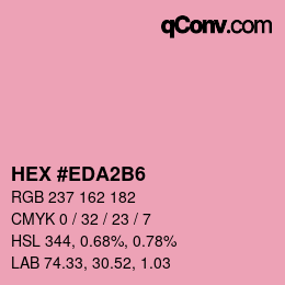 颜色代码: HEX #EDA2B6 | qconv.com
