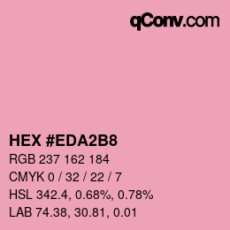 カラーコード: HEX #EDA2B8 | qconv.com