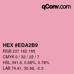 颜色代码: HEX #EDA2B9 | qconv.com