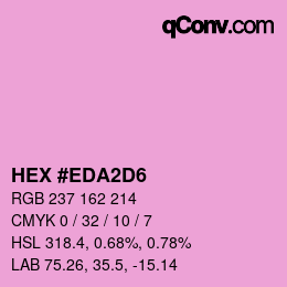 カラーコード: HEX #EDA2D6 | qconv.com