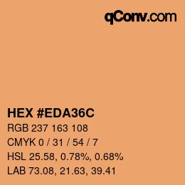 カラーコード: HEX #EDA36C | qconv.com