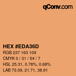 Color code: HEX #EDA36D | qconv.com