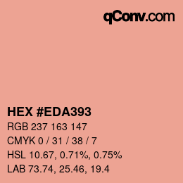 カラーコード: HEX #EDA393 | qconv.com
