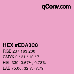 Color code: HEX #EDA3C8 | qconv.com