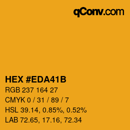 カラーコード: HEX #EDA41B | qconv.com