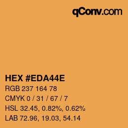 Color code: HEX #EDA44E | qconv.com