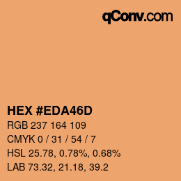 Color code: HEX #EDA46D | qconv.com