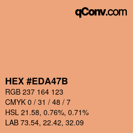 Color code: HEX #EDA47B | qconv.com