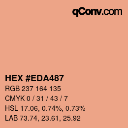 Color code: HEX #EDA487 | qconv.com