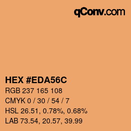 カラーコード: HEX #EDA56C | qconv.com