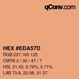 Color code: HEX #EDA57D | qconv.com