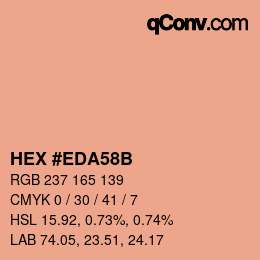 Color code: HEX #EDA58B | qconv.com