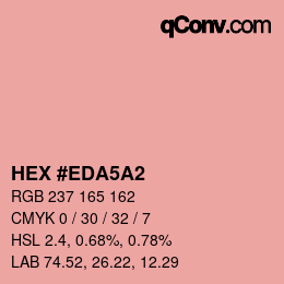 Color code: HEX #EDA5A2 | qconv.com