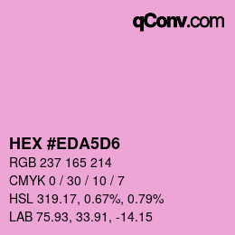 カラーコード: HEX #EDA5D6 | qconv.com