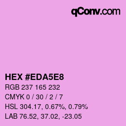 Farbcode: HEX #EDA5E8 | qconv.com