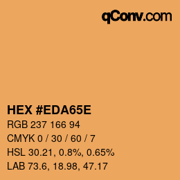 カラーコード: HEX #EDA65E | qconv.com