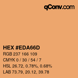 カラーコード: HEX #EDA66D | qconv.com