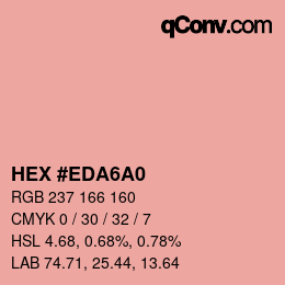 カラーコード: HEX #EDA6A0 | qconv.com