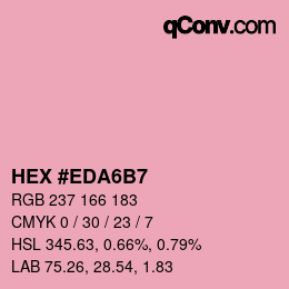 Color code: HEX #EDA6B7 | qconv.com