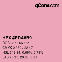 カラーコード: HEX #EDA6B9 | qconv.com
