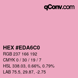 Color code: HEX #EDA6C0 | qconv.com