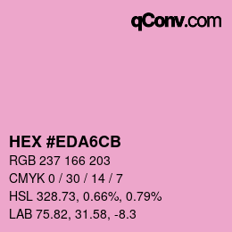 Color code: HEX #EDA6CB | qconv.com