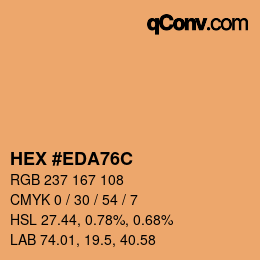 Color code: HEX #EDA76C | qconv.com
