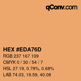 Color code: HEX #EDA76D | qconv.com