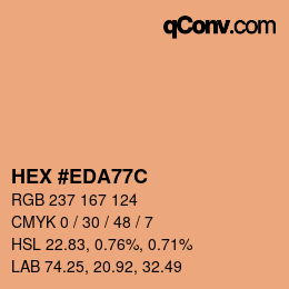 カラーコード: HEX #EDA77C | qconv.com