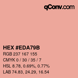 Color code: HEX #EDA79B | qconv.com