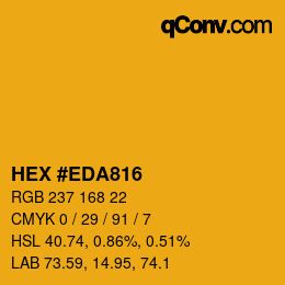 カラーコード: HEX #EDA816 | qconv.com