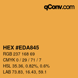 カラーコード: HEX #EDA845 | qconv.com