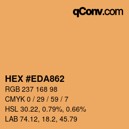 Color code: HEX #EDA862 | qconv.com