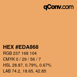 カラーコード: HEX #EDA868 | qconv.com